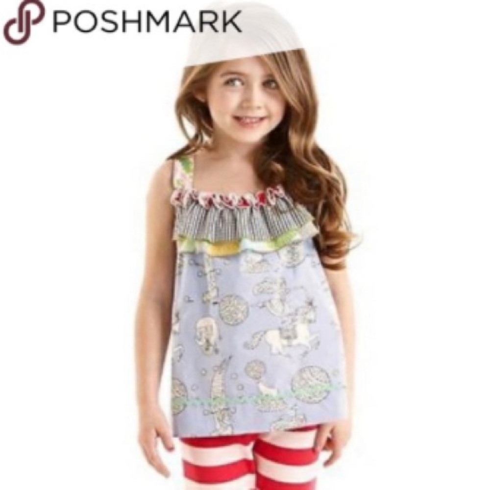 Matilda Jane Girls Tank Top Ruffle Wonderful Parade Circus